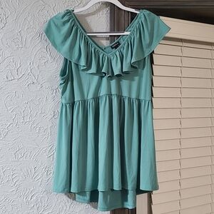 Torrid Sea Green Jersey Knit Babydoll Tank